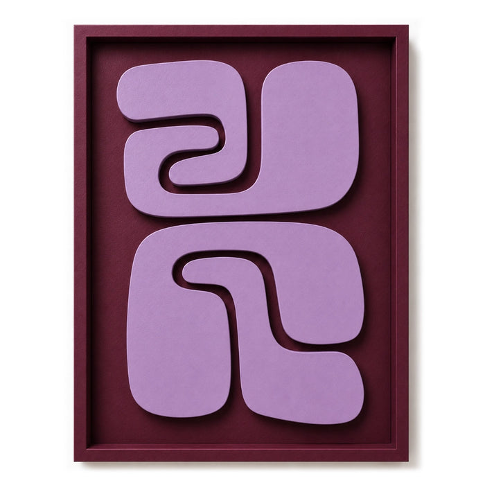 Origin Wooden Wall Art - Burgundy and Lilac