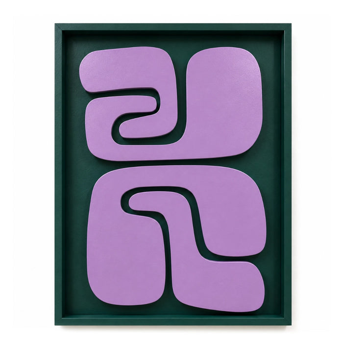 Origin Wooden Wall Art - Forest Green and Lilac