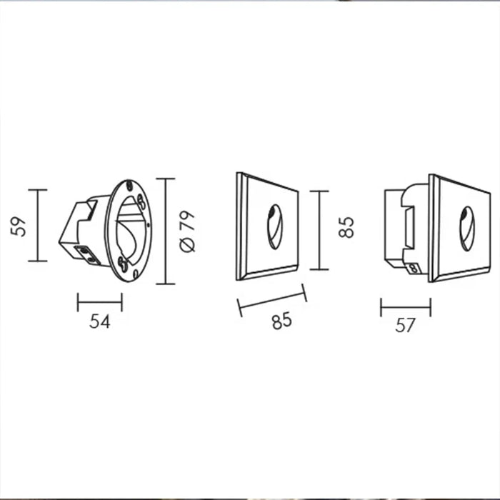 elevenpast LED footlight Orion Square Drop LED Footlight