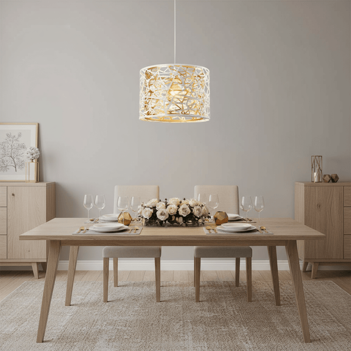 elevenpast pendant light Eluvian White and Gold Pendant Light - Small | Large