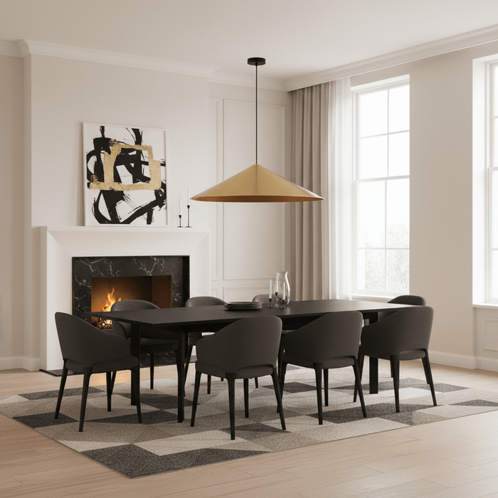 elevenpast pendant light Orbital Large Cone Pendant - Gold and Copper | Black and Copper