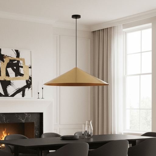 elevenpast pendant light Orbital Large Cone Pendant - Gold and Copper | Black and Copper