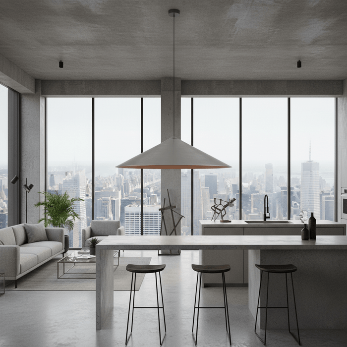 elevenpast pendant light Orbital Large Cone Pendant - Gold and Copper | Black and Copper