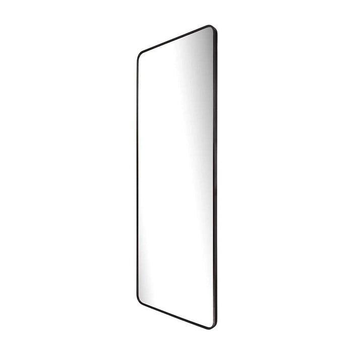 elevenpast Mirrors Linear Luxe Slanted Frame Mirror - Matt Black | Brushed Gold