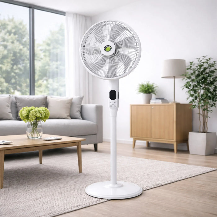 elevenpast standing fan Solent DC Pedestal Fan – Black or White Remote Control Stand Fan