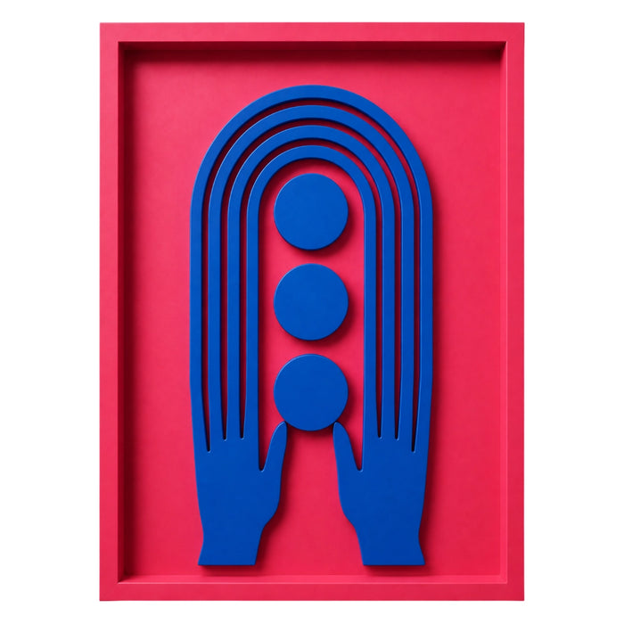 Solis Wooden Wall Art | Pink and Blue