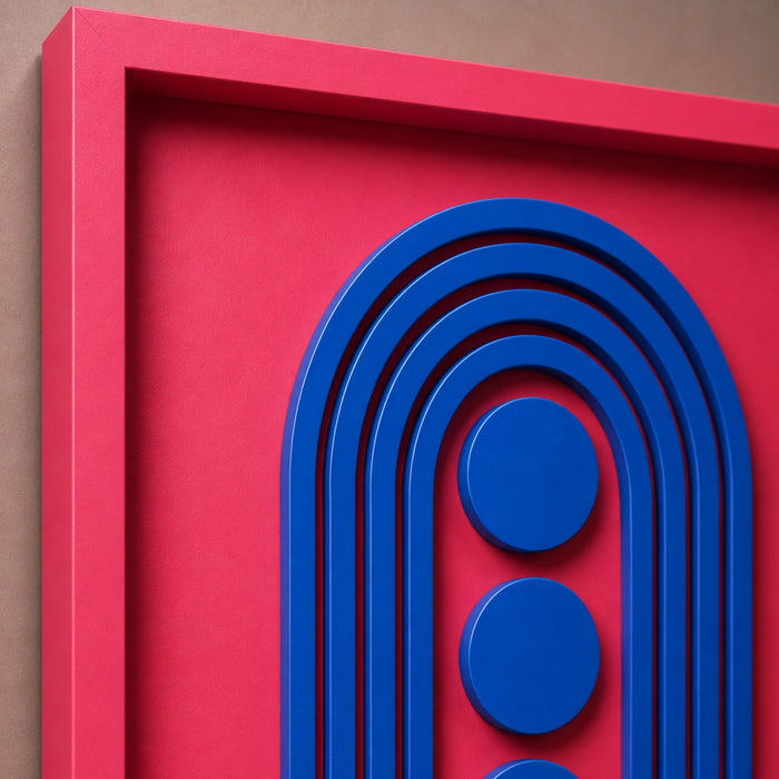 Solis Wooden Wall Art | Pink and Blue