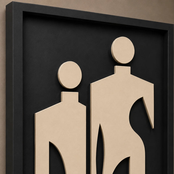 Solo Wooden Wall Art | Black and Stone