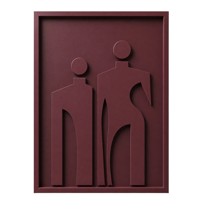 Solo Wooden Wall Art | Burgundy