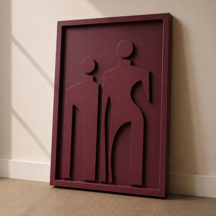 Solo Wooden Wall Art | Burgundy