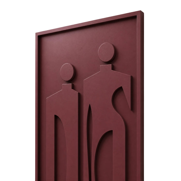 Solo Wooden Wall Art | Burgundy