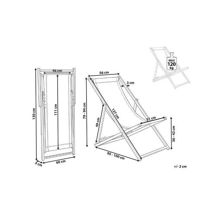 elevenpast Outdoor Chairs Sling Folding Outdoor Chair Blue | Grey | Taupe
