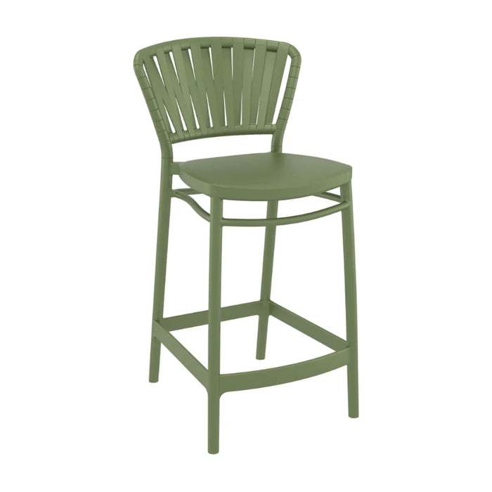 elevenpast kitchen stool Olive Green Portofino Polypropylene Kitchen Stool