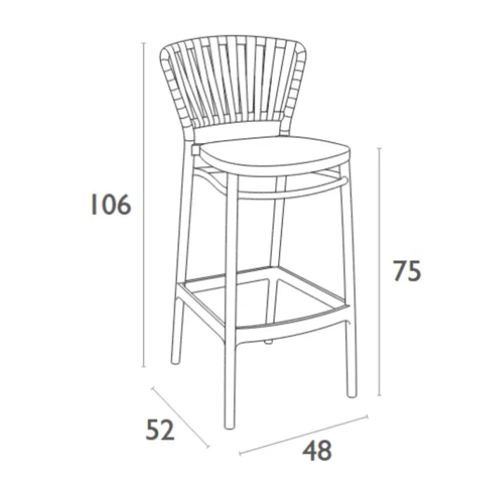 elevenpast Bar Stool Portofino Outdoor Bar Stool