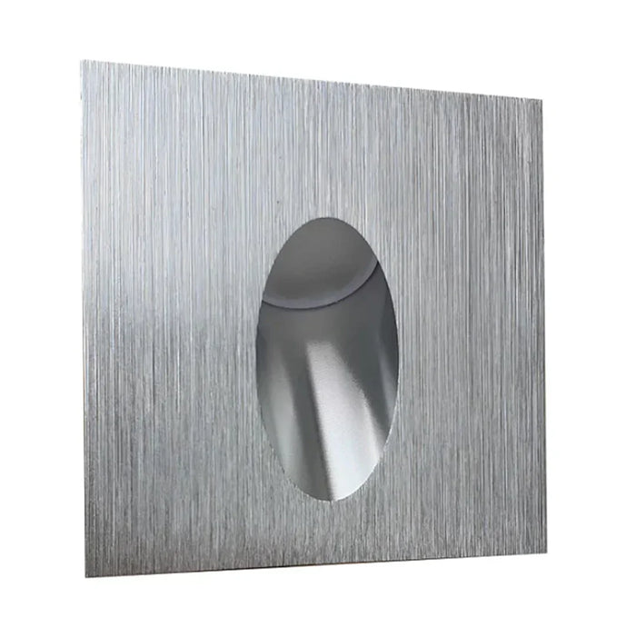 elevenpast step light Brushed Aluminium Machina Square LED Step Light - White | Brushed Silver