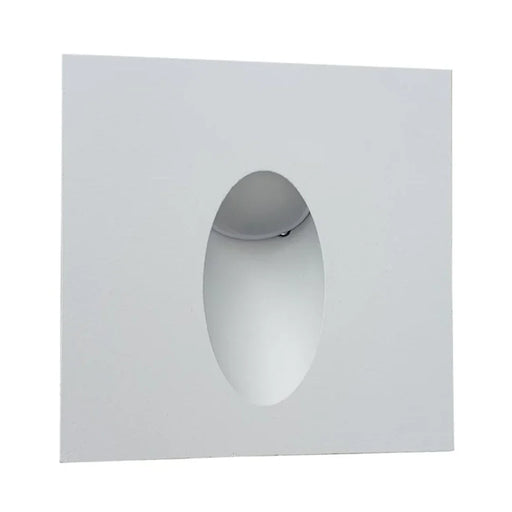 elevenpast step light White Machina Square LED Step Light - White | Brushed Silver