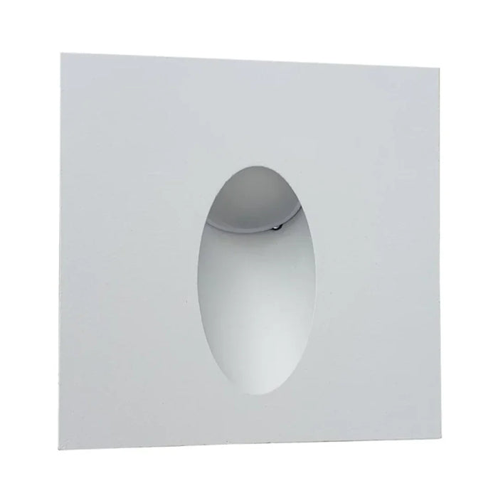 elevenpast step light White Machina Square LED Step Light - White | Brushed Silver