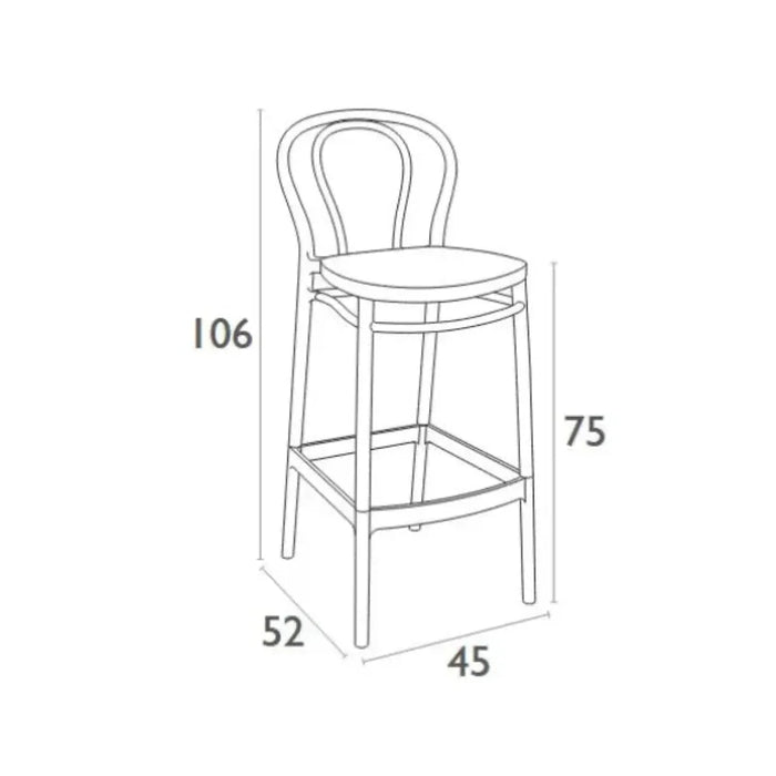 elevenpast Bar Stool Victor Indoor/Outdoor Bar Stool