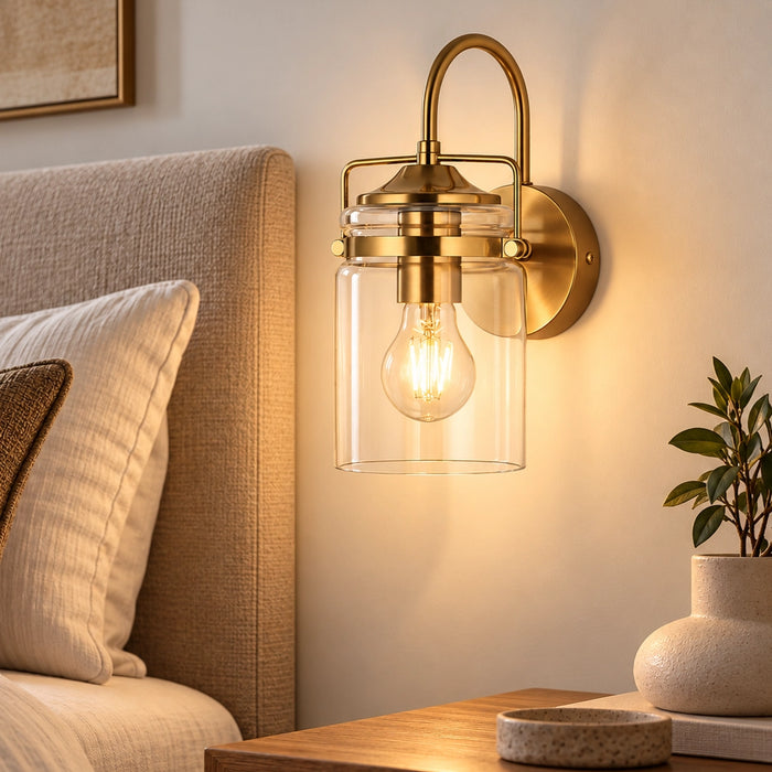 Portside Wall Light – Gold with Clear Glass