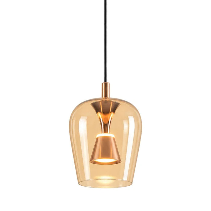Auric Clear Glass Golden LED Pendant Light