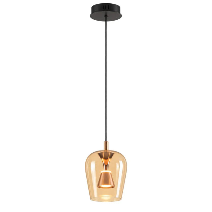 Auric Clear Glass Golden LED Pendant Light