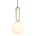 elevenpast Pendant Large Croquet Pendant Light Gold with Opal Glass A-KLCH-913-30