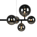 elevenpast Pendant Lights Horizontal Bubble LED Glass and Metal Pendant Light Black A-KLCH-9225/7