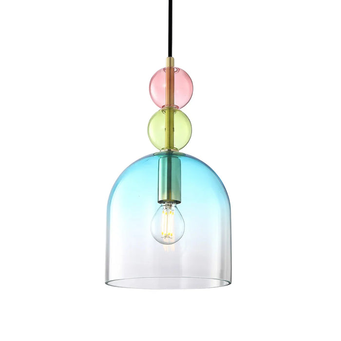 elevenpast pendant light Rainbow Glass Pendant Light - Blue Shadow A-KLCH-9281/1A