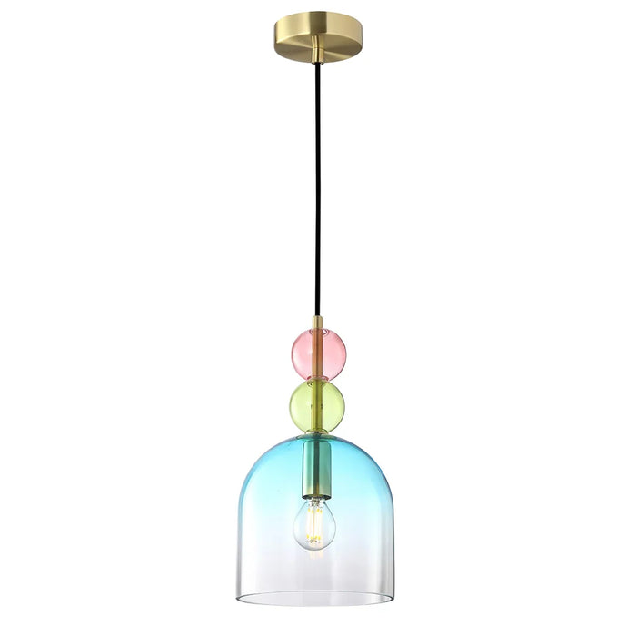 elevenpast pendant light Rainbow Glass Pendant Light - Blue Shadow A-KLCH-9281/1A