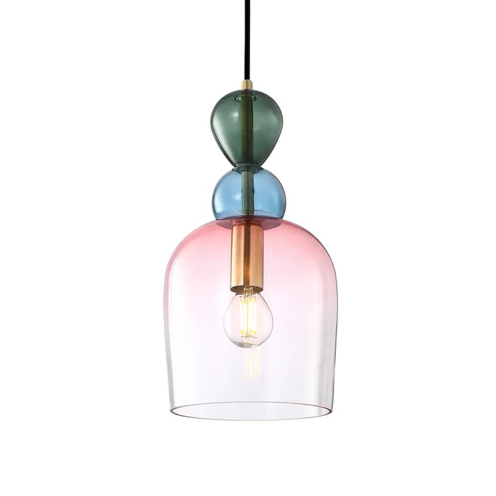 elevenpast pendant light Rainbow Glass Pendant Light - Pink Shadow A-KLCH-9281/1B