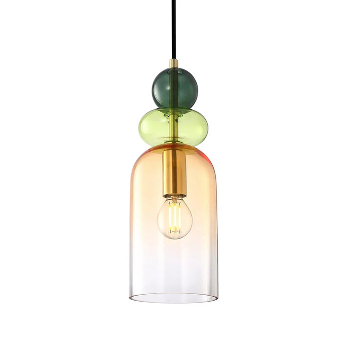 elevenpast pendant light Rainbow Glass Pendant Light - Orange Shadow A-KLCH-9281/1C