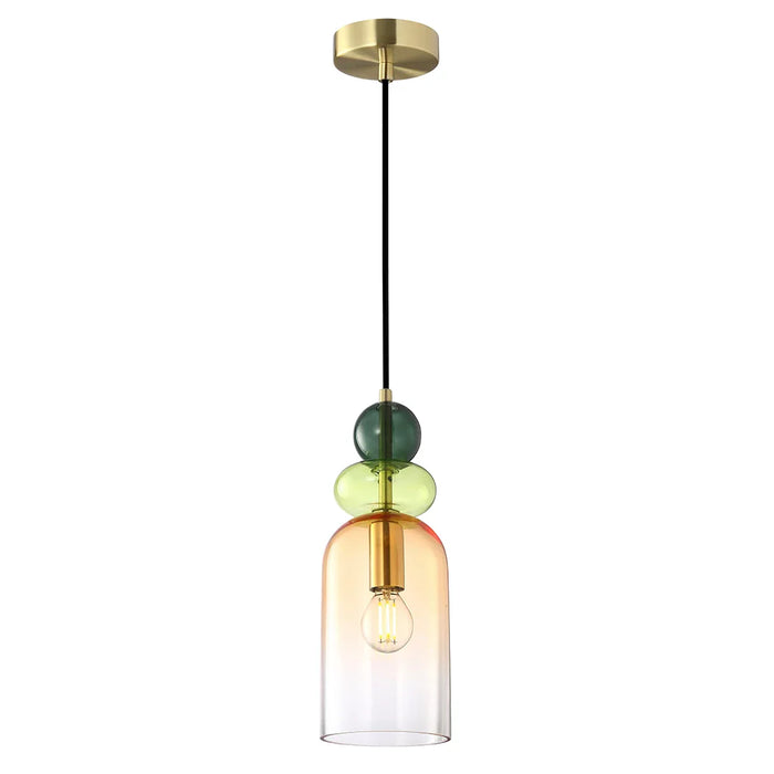 elevenpast pendant light Rainbow Glass Pendant Light - Orange Shadow A-KLCH-9281/1C