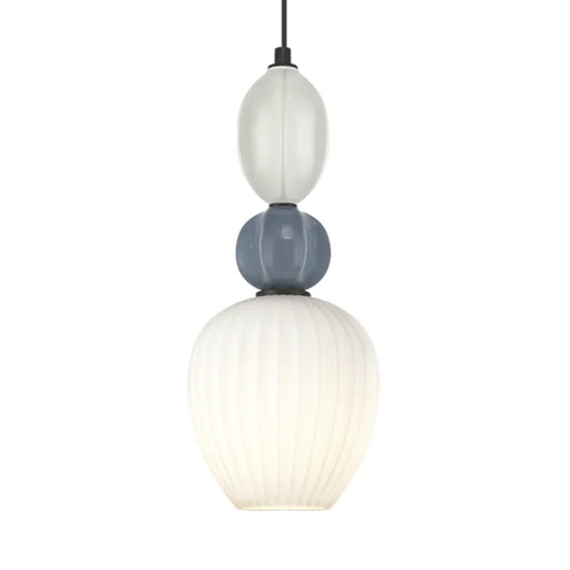 elevenpast Pendant Croft Orb Blue Ceramic and Opal Glass Pendant Light A-KLCH-9570/1B
