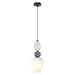 elevenpast Pendant Croft Orb Blue Ceramic and Opal Glass Pendant Light A-KLCH-9570/1B