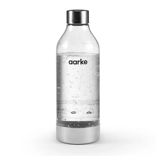 Aarke 800ml Polished Steel PET Water Bottle for Carbonator III - Polished Steel 