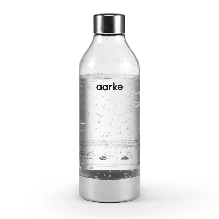 Aarke 800ml Polished Steel PET Water Bottle for Carbonator III - Polished Steel 