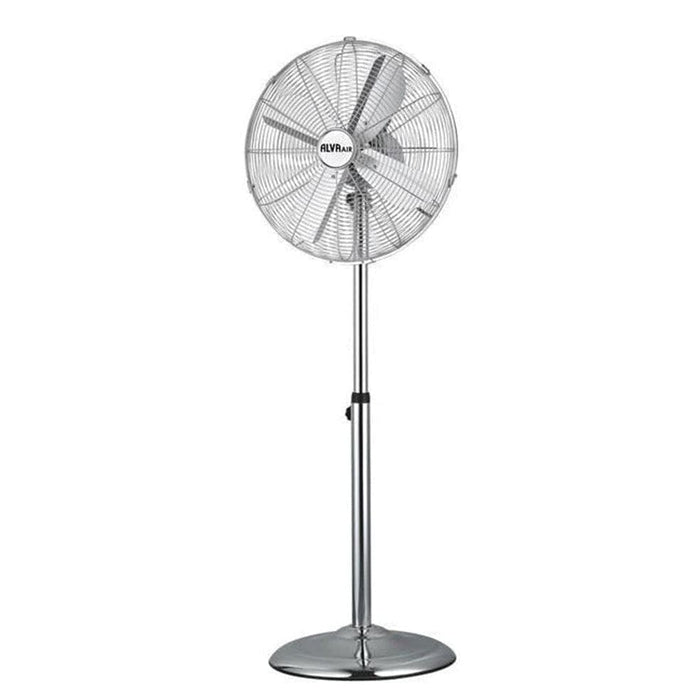 elevenpast fan Telescopic Chrome Pedestal Fan Silver ACS201 6003339008192