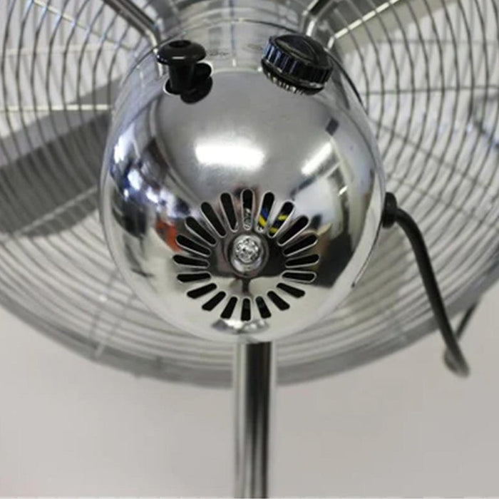 elevenpast fan Telescopic Chrome Pedestal Fan Silver ACS201 6003339008192