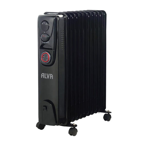 ALVA Heater ALVA 11 Fins 2500W Oil Filled Heater Timer Function Black AOH202-11