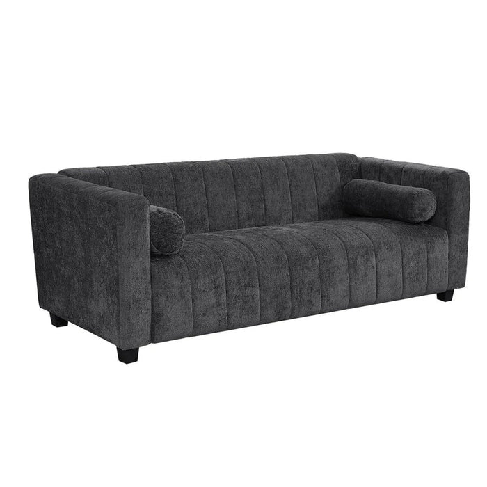 elevenpast sofa Dark Grey / Three Seater Geneva Upholstered Two or Three Seater Sofa - Light Grey | Dark Grey ArielleUpholsteredThreeSeaterSofaDarkGrey
