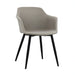 elevenpast Chairs Light Grey Fabric with Black Legs Diaz Arm Chair ART001BLKDGREYF
