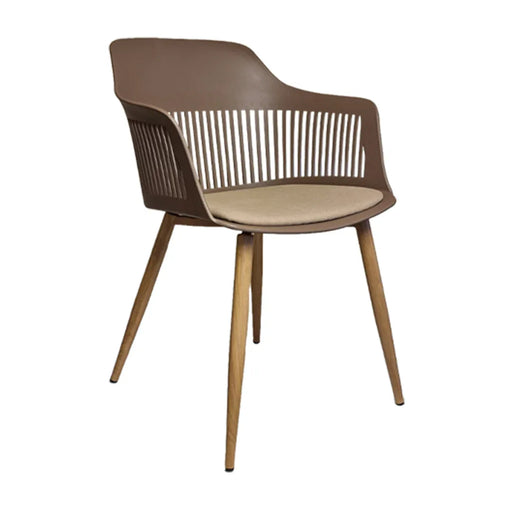 elevenpast Chairs Coffee Lyric Fabric Tub Chair - Ash Metal Legs ART006ASHCOFFEE
