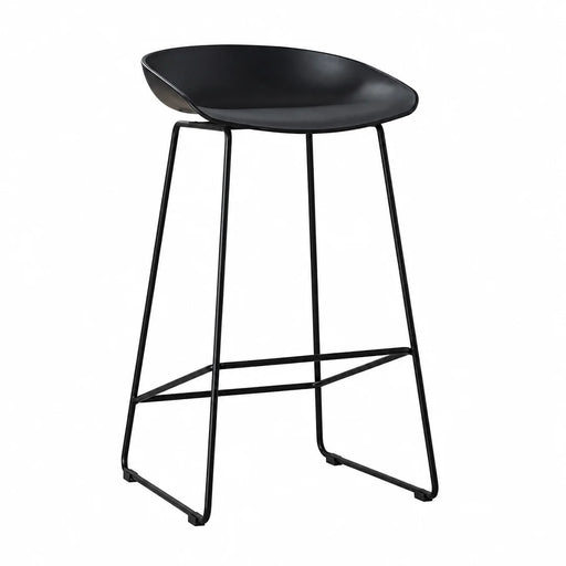 elevenpast Black Camden Kitchen Stool - Black | White ART016BLK65BLK