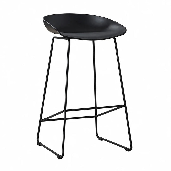 elevenpast Black Camden Kitchen Stool - Black | White ART016BLK65BLK