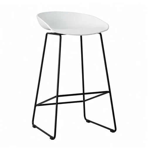 elevenpast White Camden Kitchen Stool - Black | White ART016BLK65WHTE