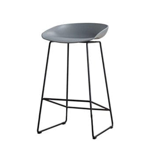 elevenpast Grey Camden Metal and PP Bar Stool ART017BLK75GREY