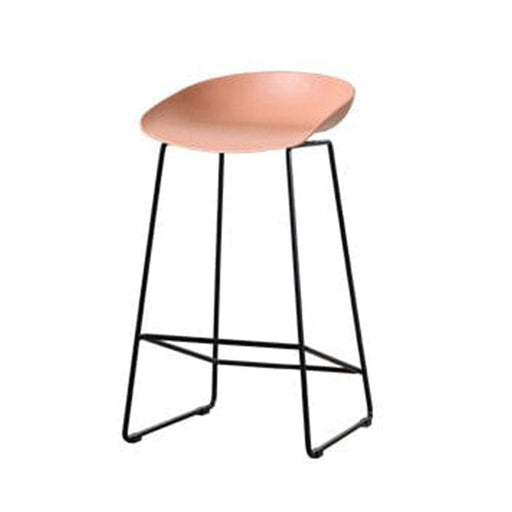elevenpast Pink Camden Metal and PP Bar Stool ART017BLK75PINK