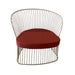 elevenpast Chairs Red Peacock Metal Chair with Cushion Grey | Beige | Red ART086FOSSILRED