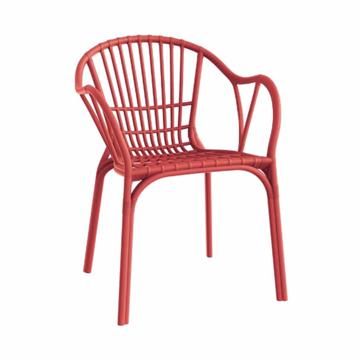 elevenpast Chairs Red Emily Outdoor Polypropylene Dining Chair ART094RED