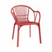 elevenpast Chairs Red Emily Outdoor Polypropylene Dining Chair ART094RED